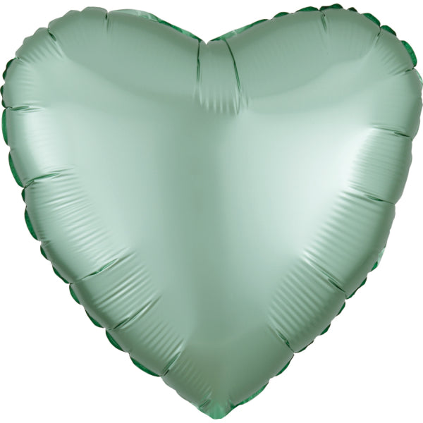 Mint Herz Satin Folienballon