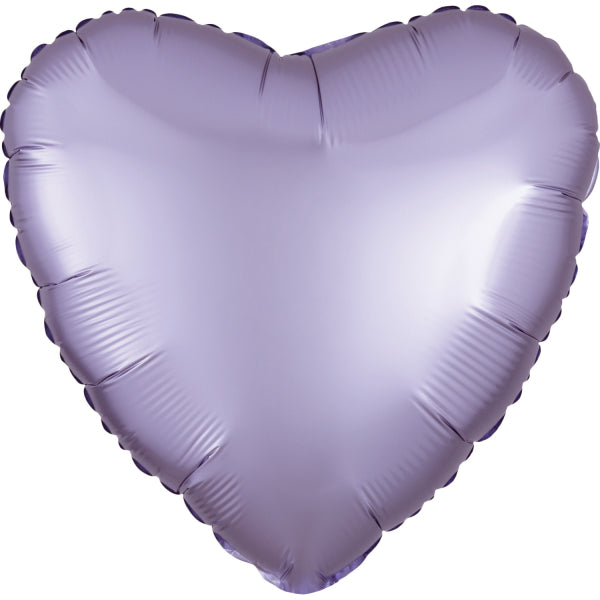 Pastell Violett Herz Satin Folienballon