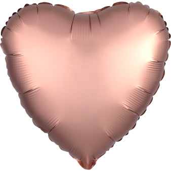 Rosé-Gold Herz Satin Folienballon