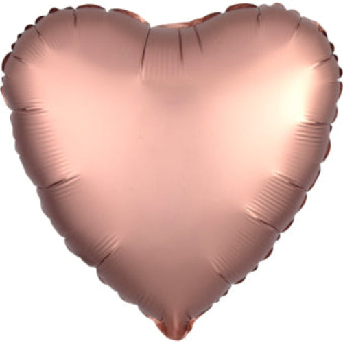 Rosé-Gold Herz Satin Folienballon