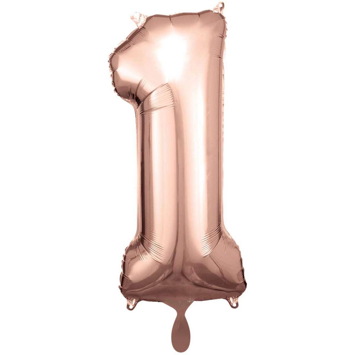 Rosé-Gold Zahl "1" XXL Folienballon