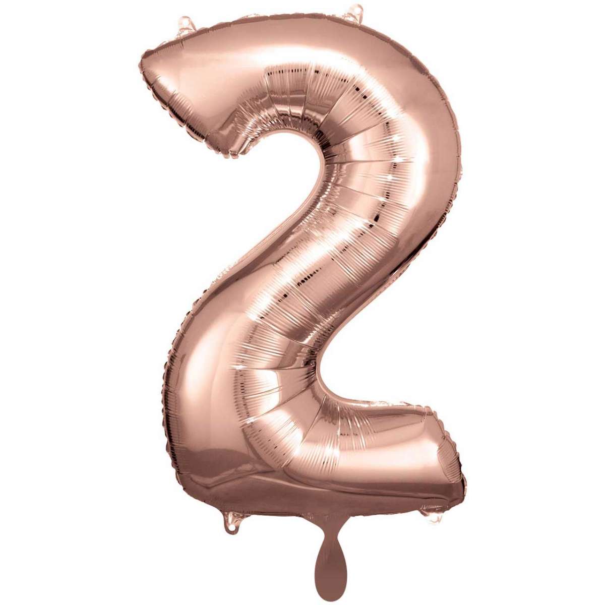 Rosé-Gold Zahl "2" XXL Folienballon