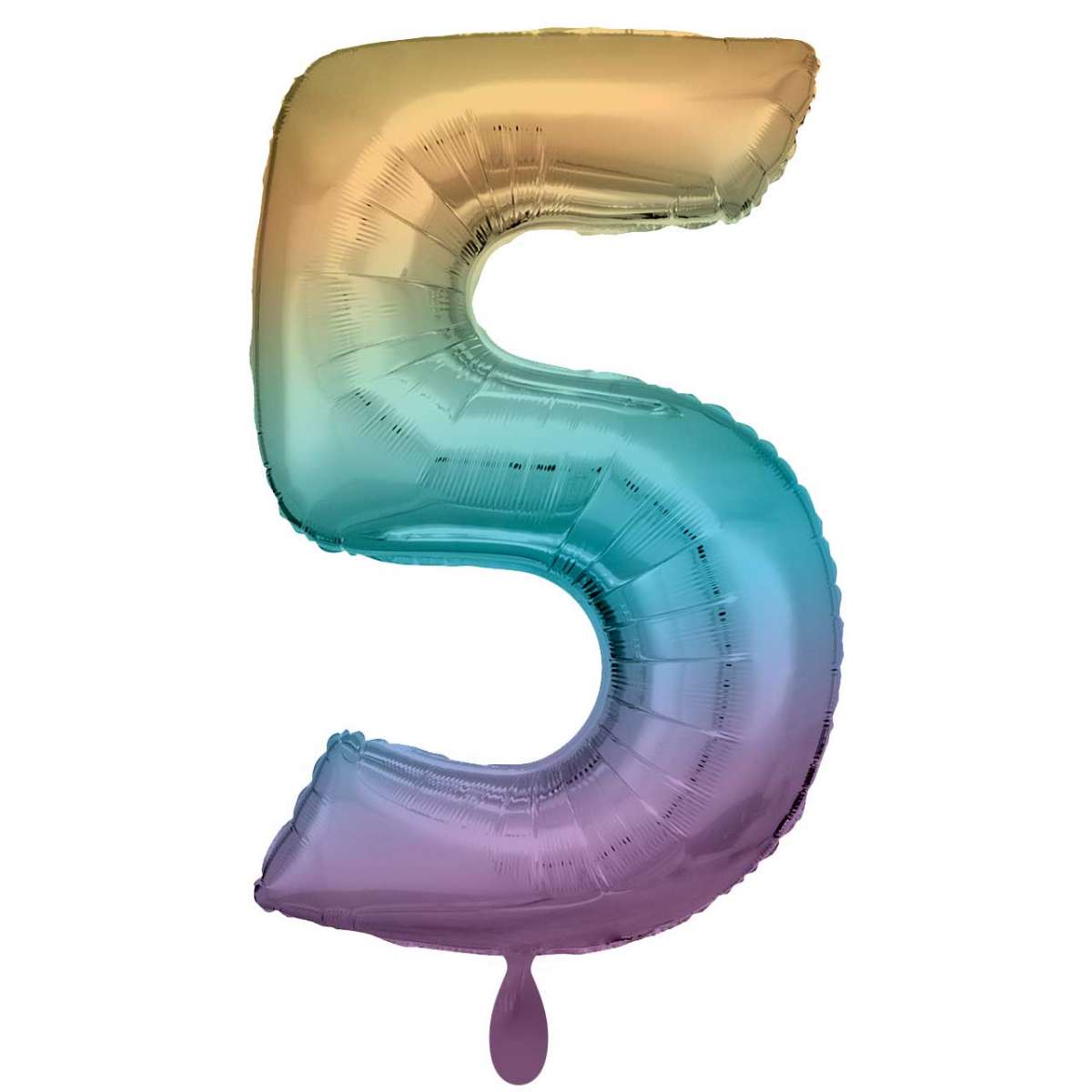 Regenbogen Zahl "5" XXL Folienballon