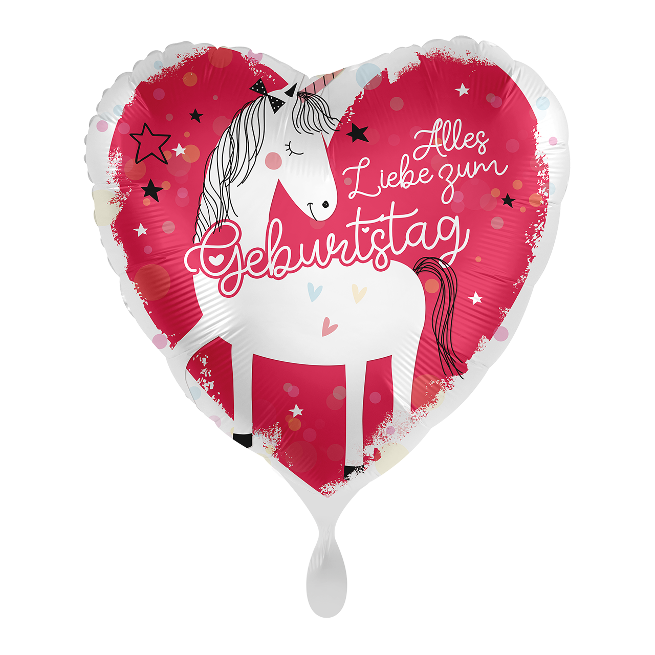 "Alles Liebe zum Geburtstag" Einhorn Herz