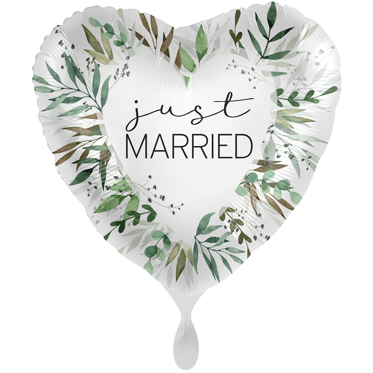 Natural "Just Married" XXL Herz