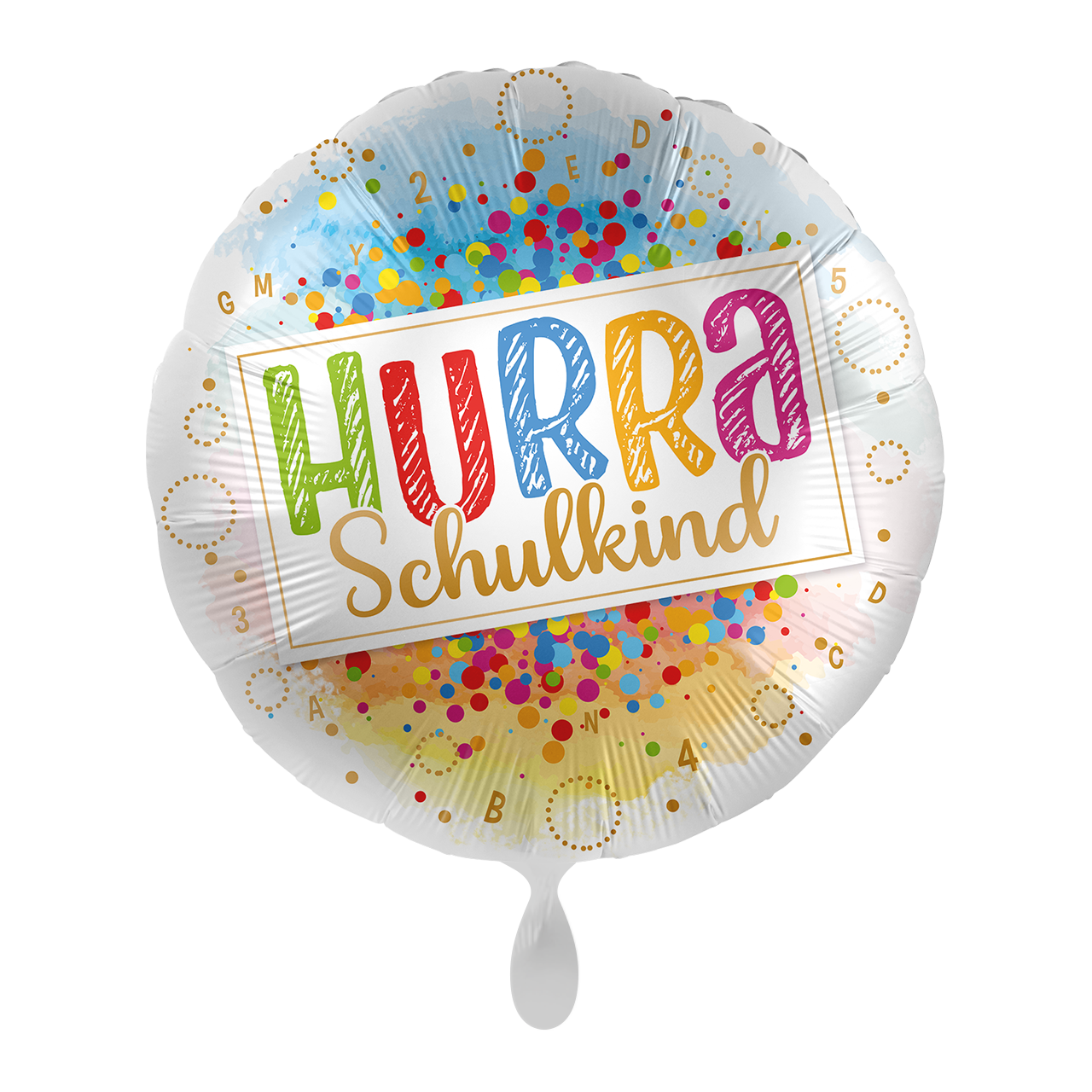 "HURRA Schulkind" Bunt Rund