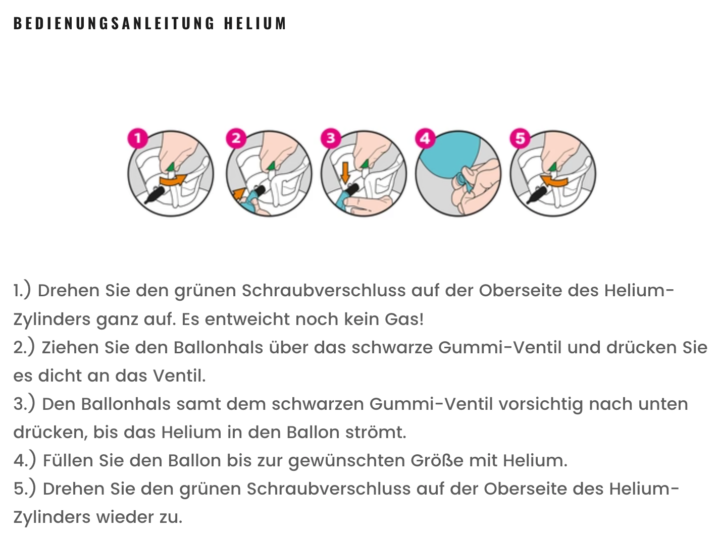 Helium Ballongas für bis zu 50 Luftballons | Einwegflasche