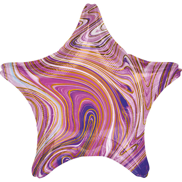 Violett Stern Marble Folienballon