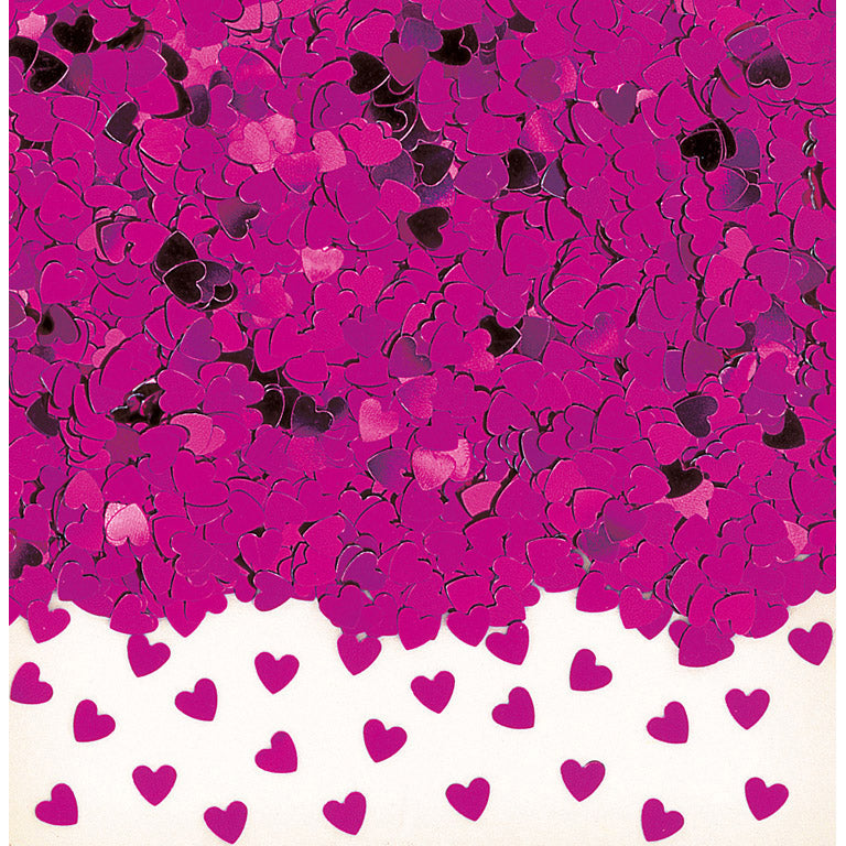 Pink Sparkle Hearts Konfetti