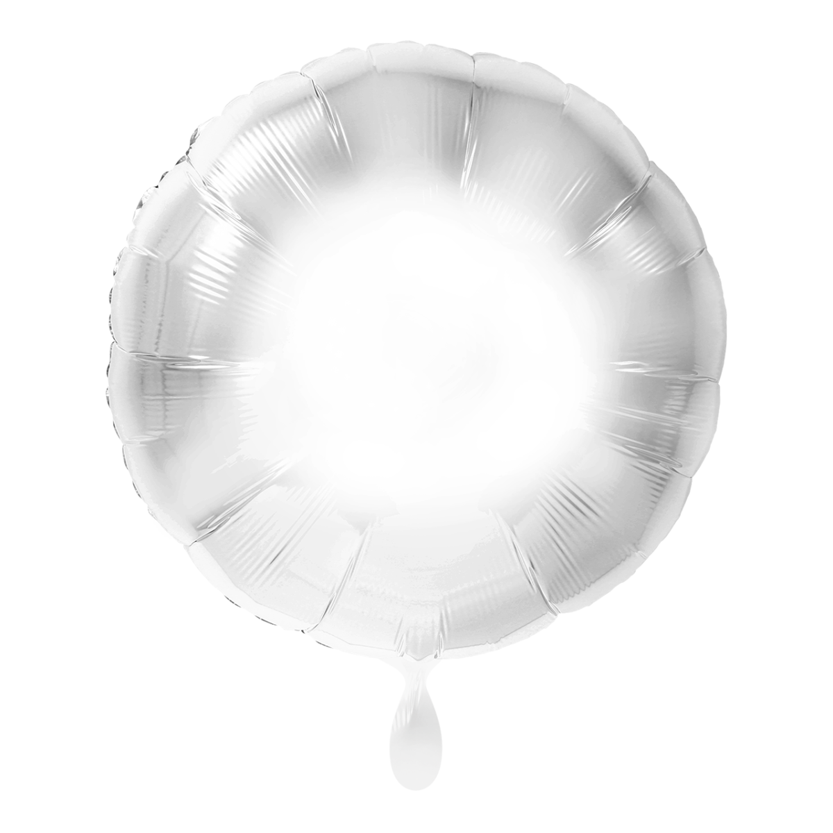 Weiß Rund Metallic Folienballon