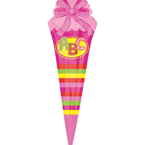 Schultüte "ABC" Pink Folienballon