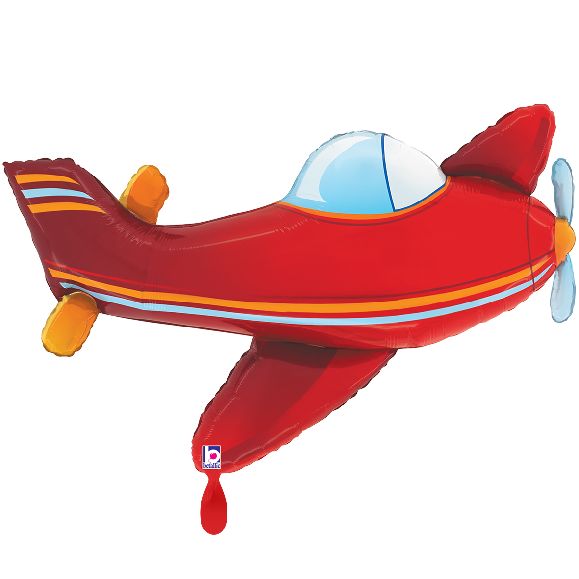 Rotes Flugzeug Folienballon