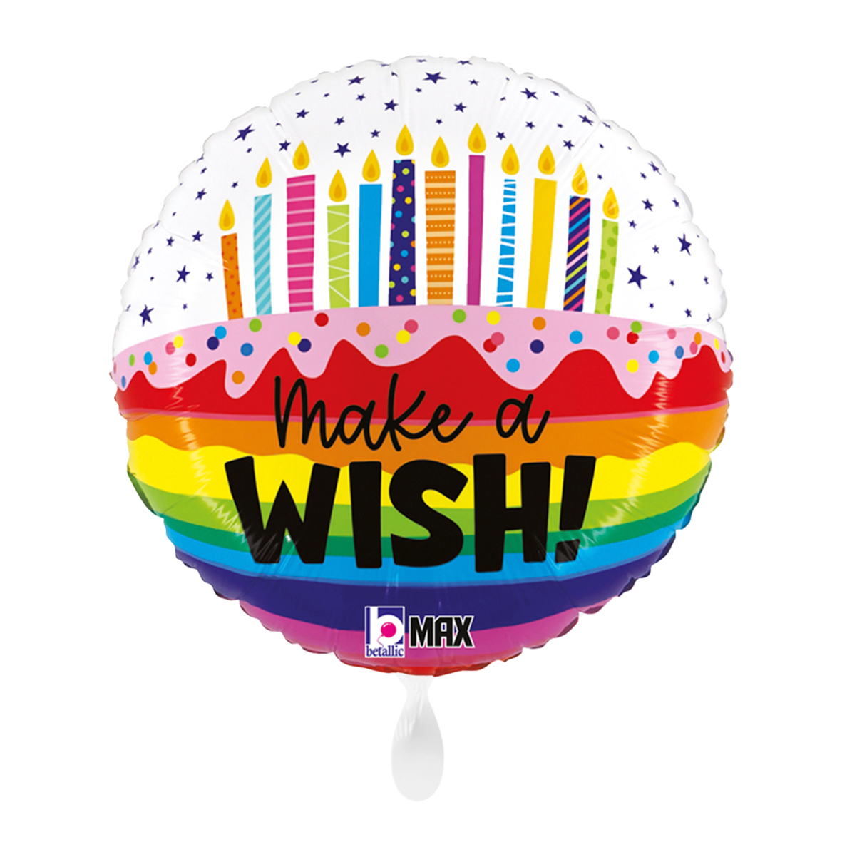 Rainbow "Make a Wish!" Folienballon
