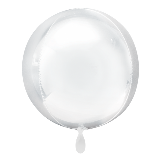 Weiß Orbz Folienballon