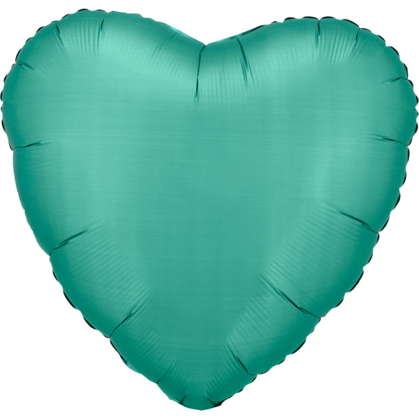 Jade Grün Satin Herz