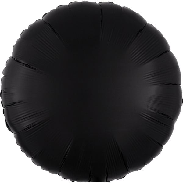 Schwarz Satin Rund