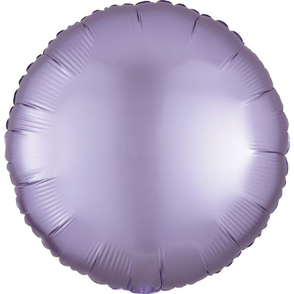 Pastell Violett Rund Satin Folienballon