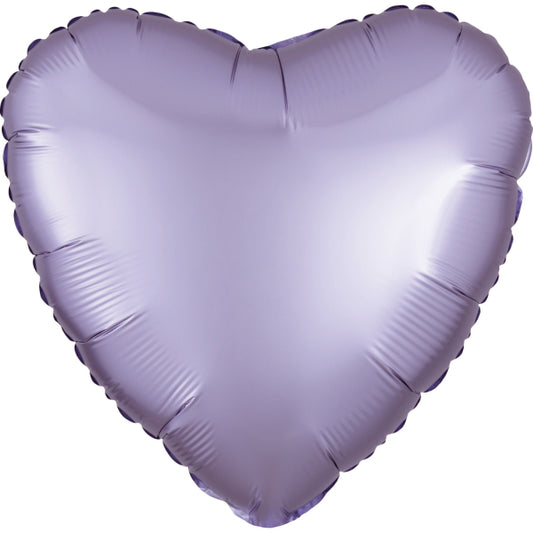 Pastell Violett Herz Satin Folienballon
