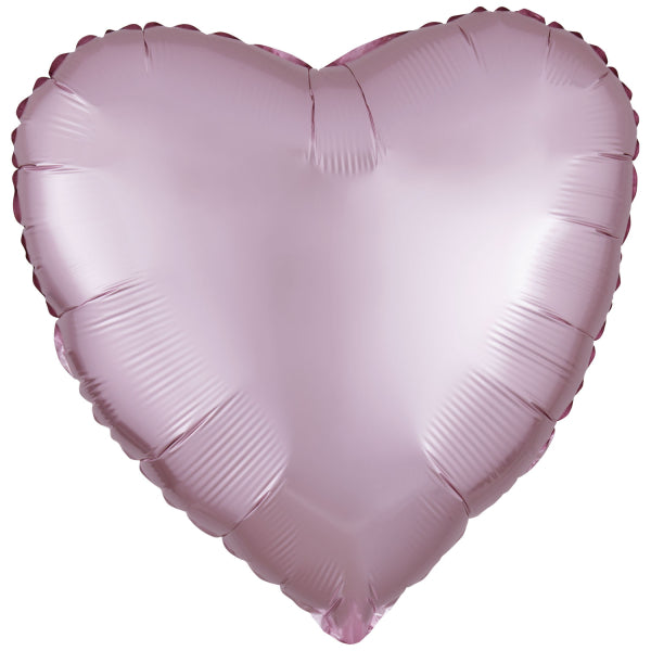 Pastell Pink Herz Satin Folienballon
