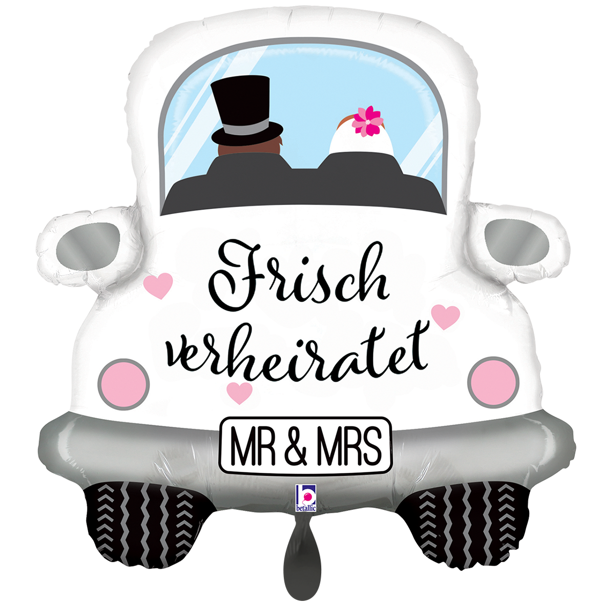 Hochzeitsauto "Frisch verheiratet" Folienballon