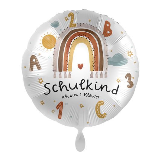 Regenbogen "Ich bin 1. Klasse" Rund