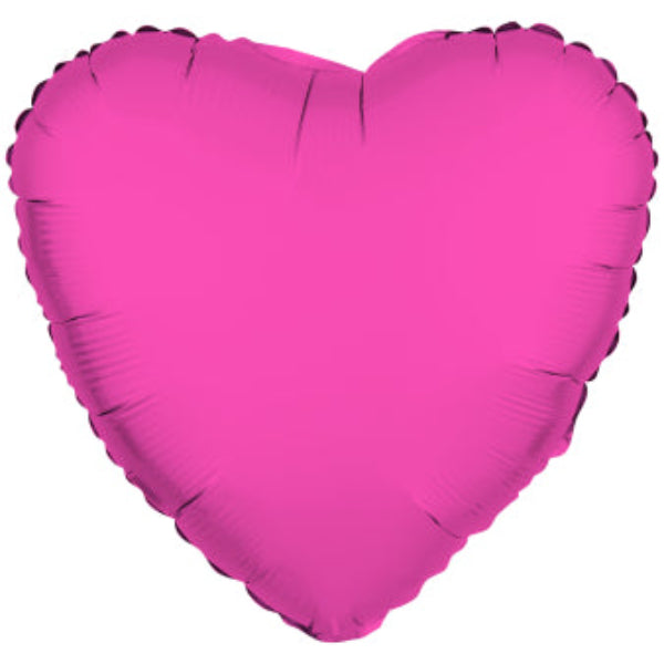 Neon Pink Satin Herz