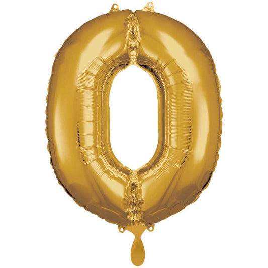 Gold Zahl "0" XXL Folienballon