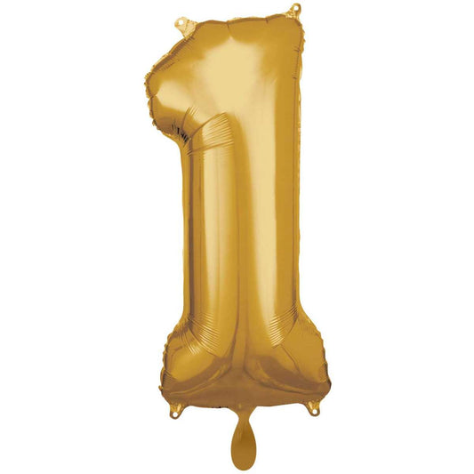 Gold Zahl "1" XXL Folienballon