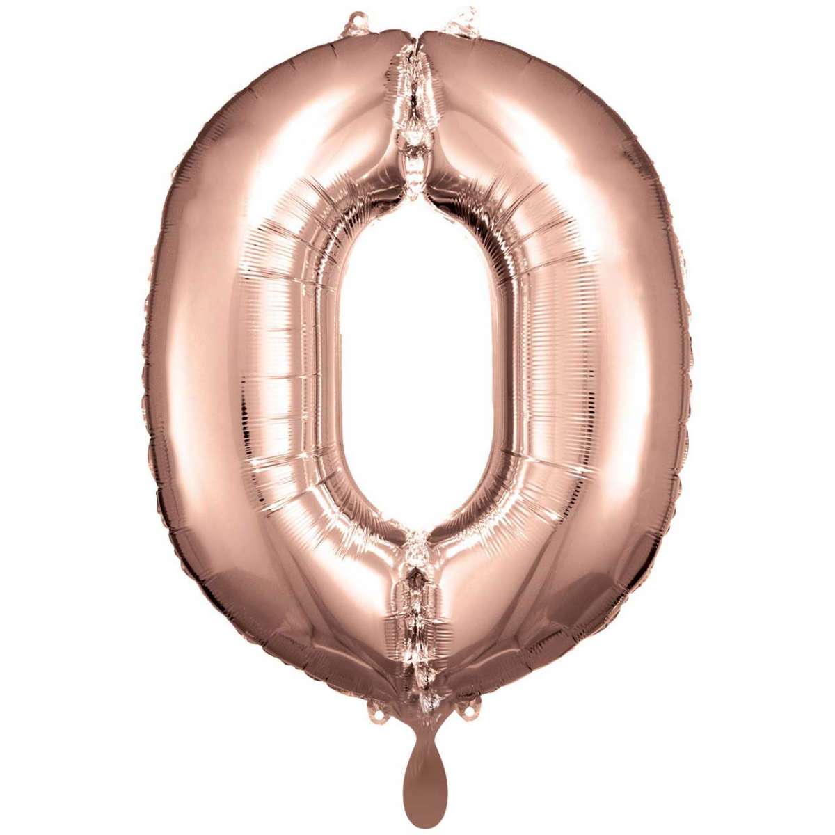 Rosé-Gold Zahl "0" XXL Folienballon