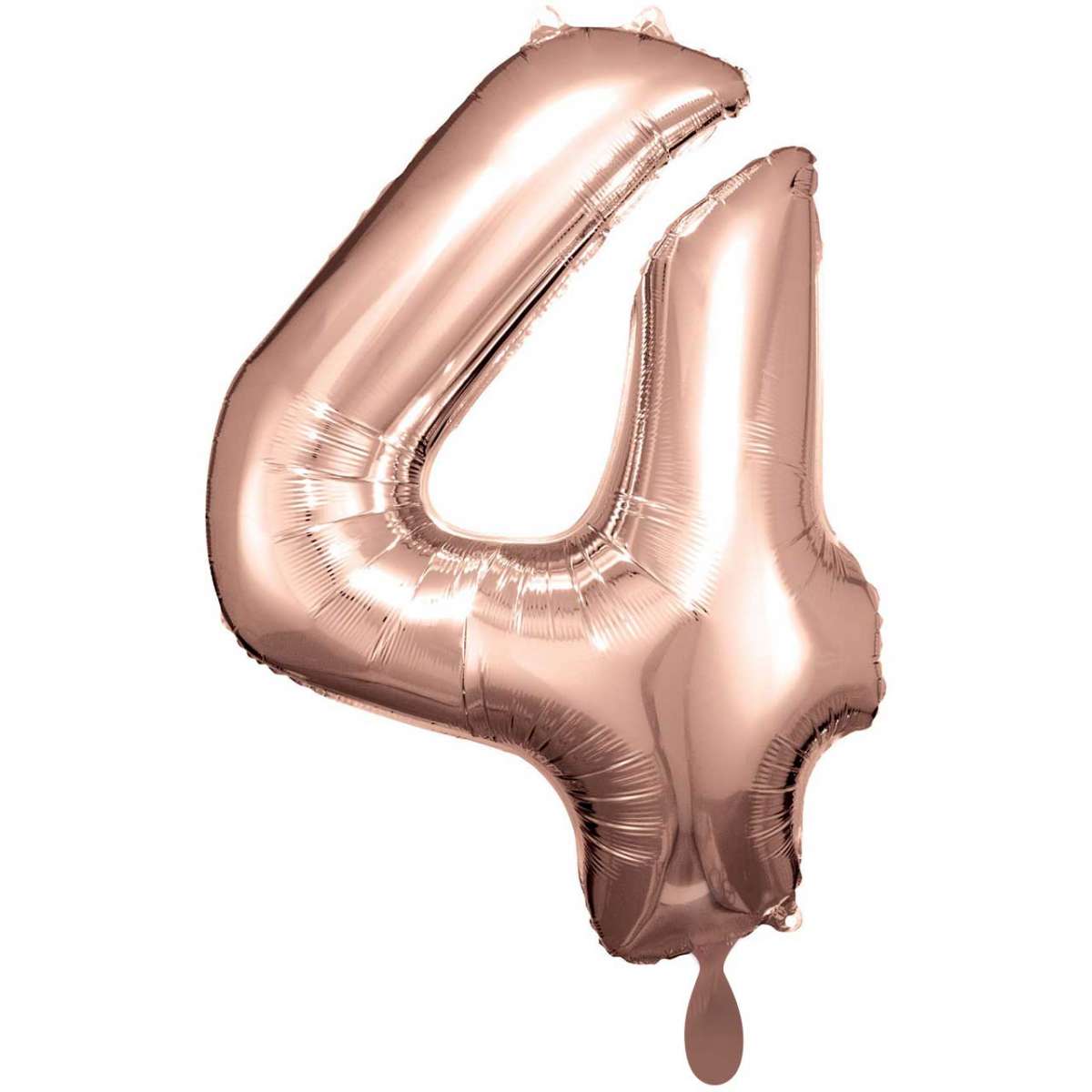 Rosé-Gold Zahl "4" XXL Folienballon