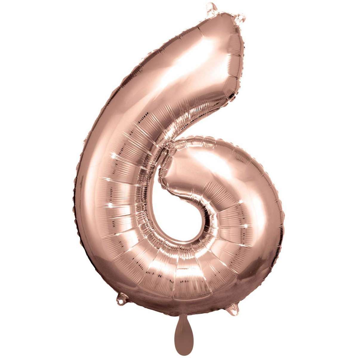 Rosé-Gold Zahl "6" XXL Folienballon