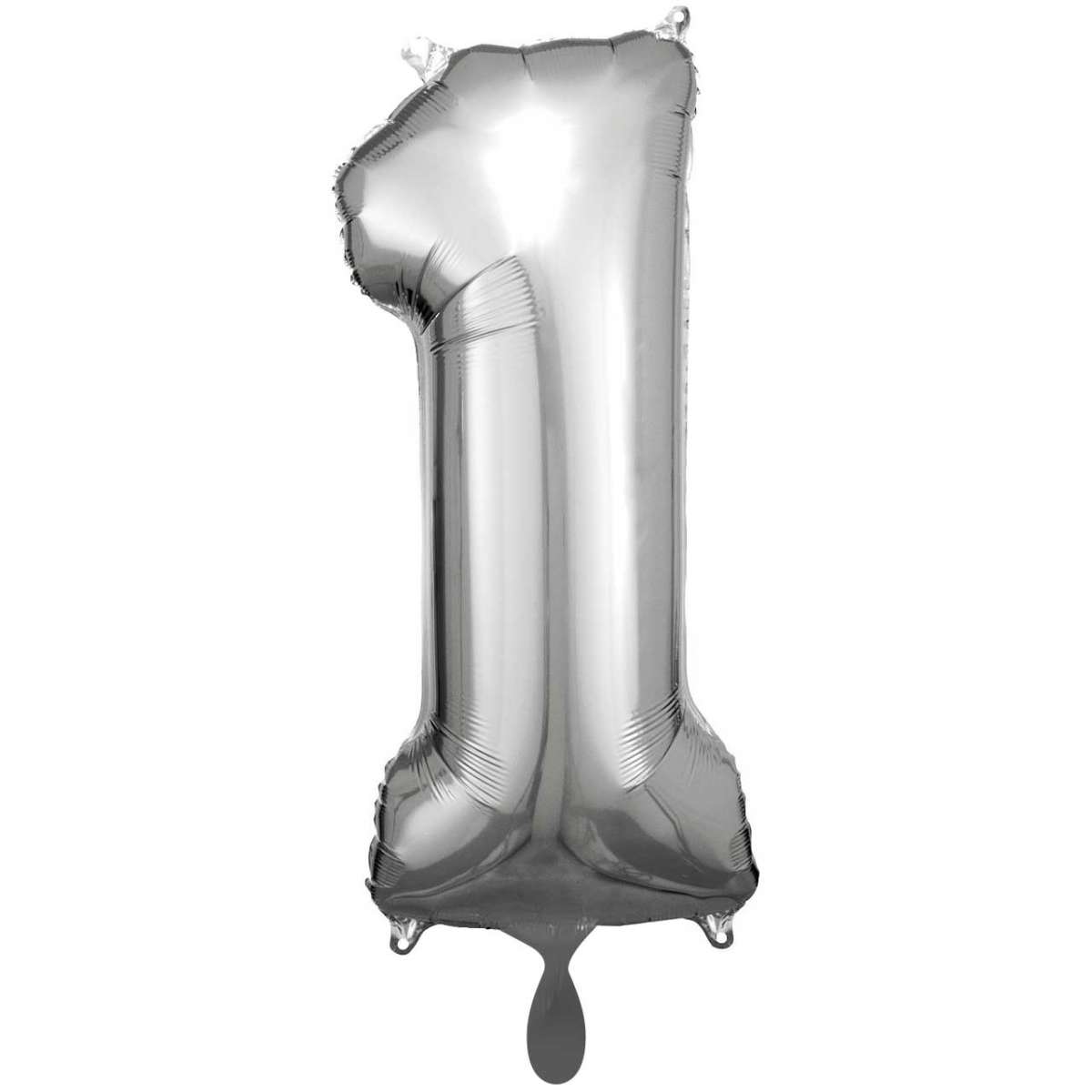 Silber Zahl "1" XXL Folienballon