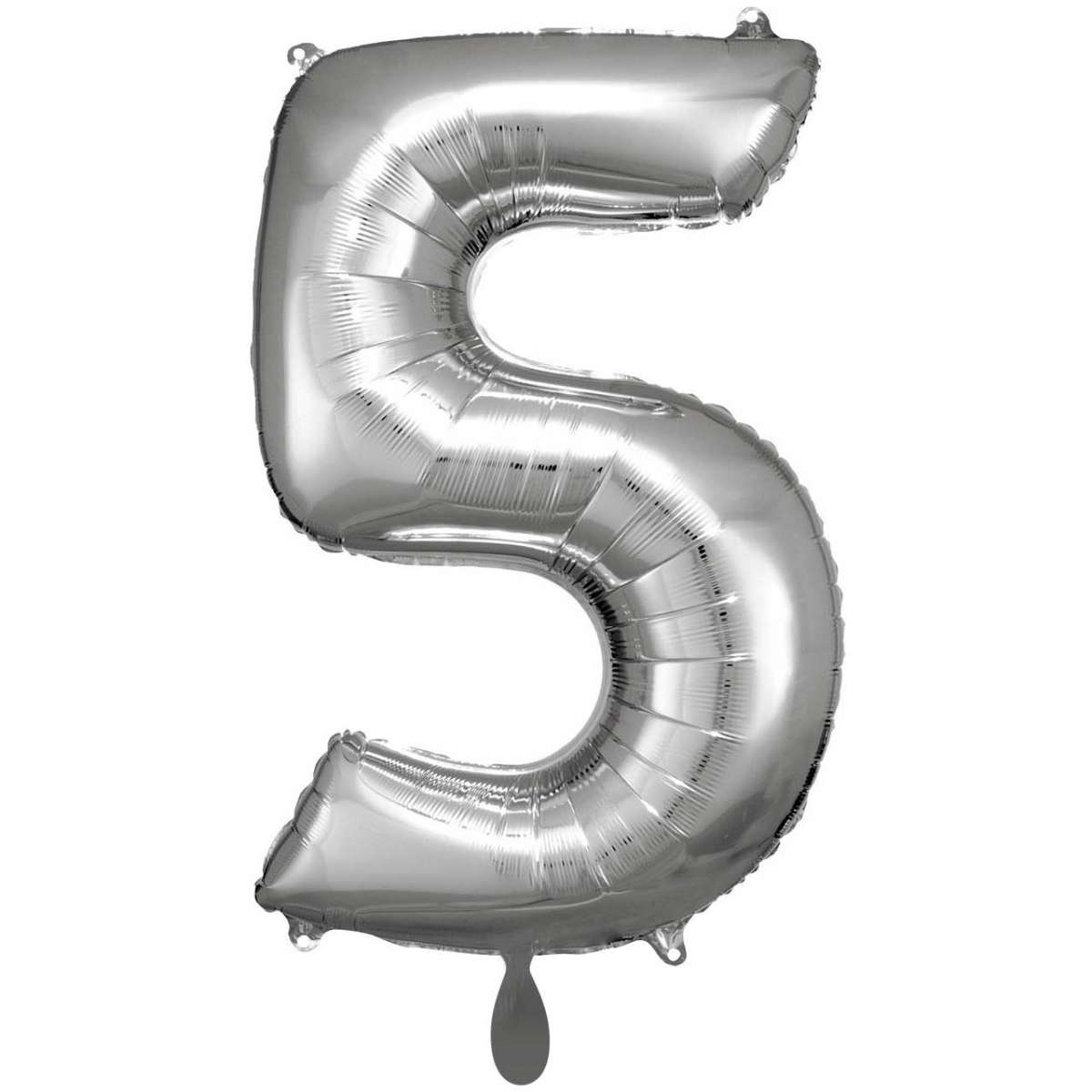 Silber Zahl "5" XXL Folienballon