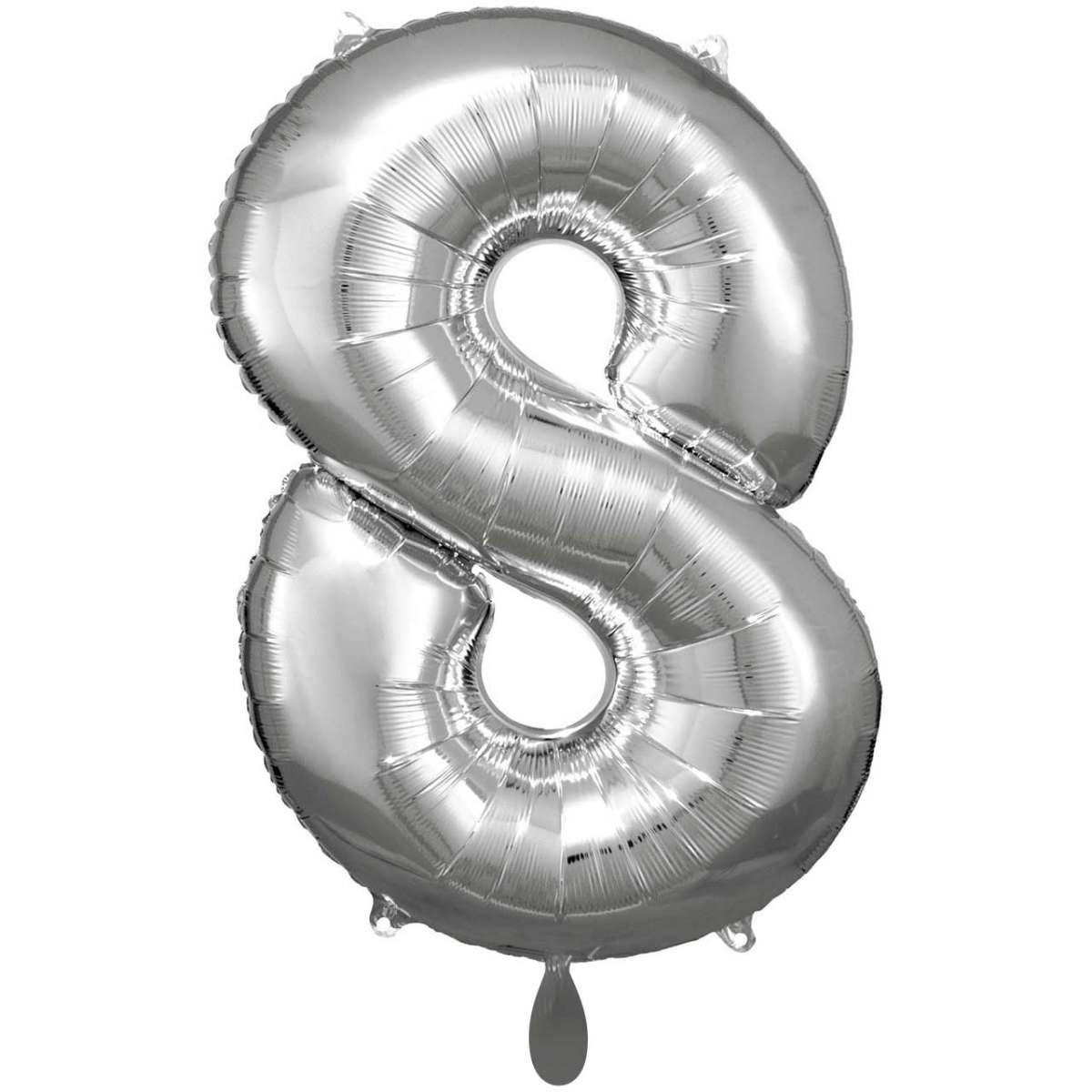 Silber Zahl "8" XXL Folienballon