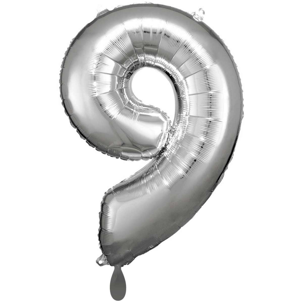 Silber Zahl "9" XXL Folienballon