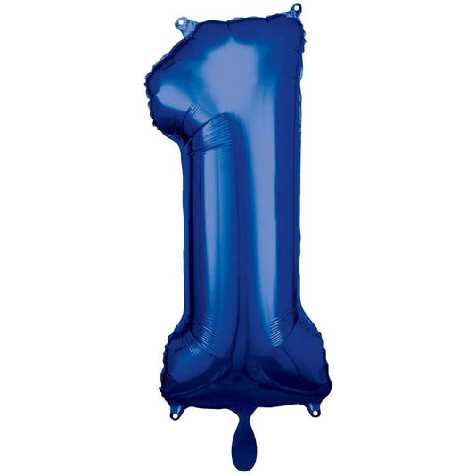 Blau Zahl "1" XXL Folienballon