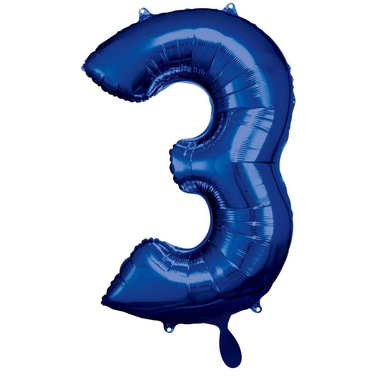 Blau Zahl "3" XXL Folienballon