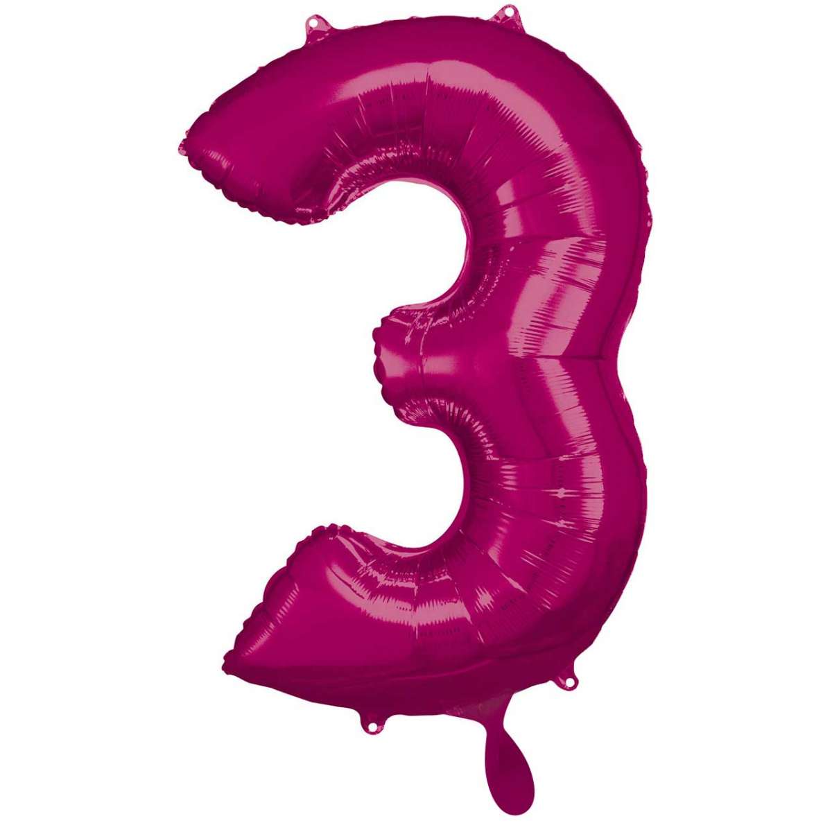 Pink Zahl "3" XXL Folienballon
