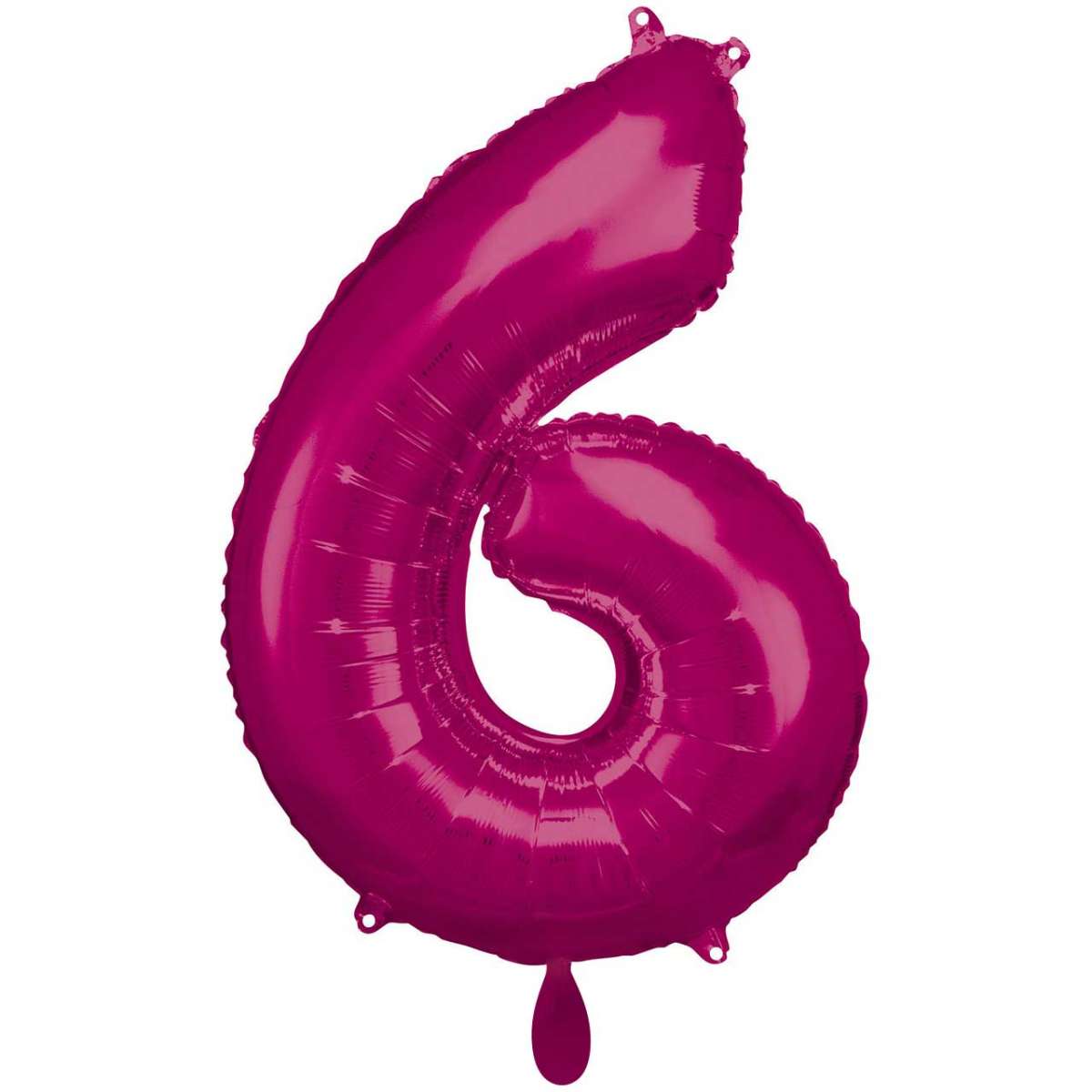 Pink Zahl "6" XXL Folienballon
