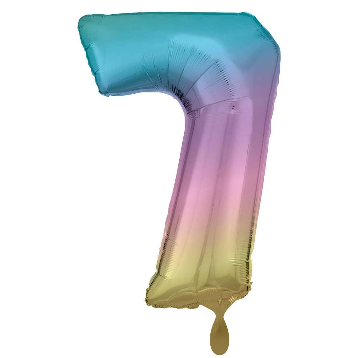 Regenbogen Zahl "7" XXL Folienballon