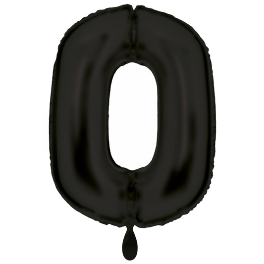 Schwarz Zahl "0" XXL Folienballon