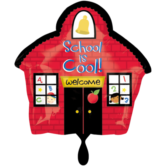 Schulhaus "School is Cool" Folienballon