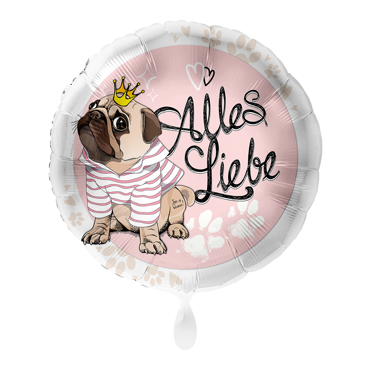 Mops "Alles Liebe" Rund