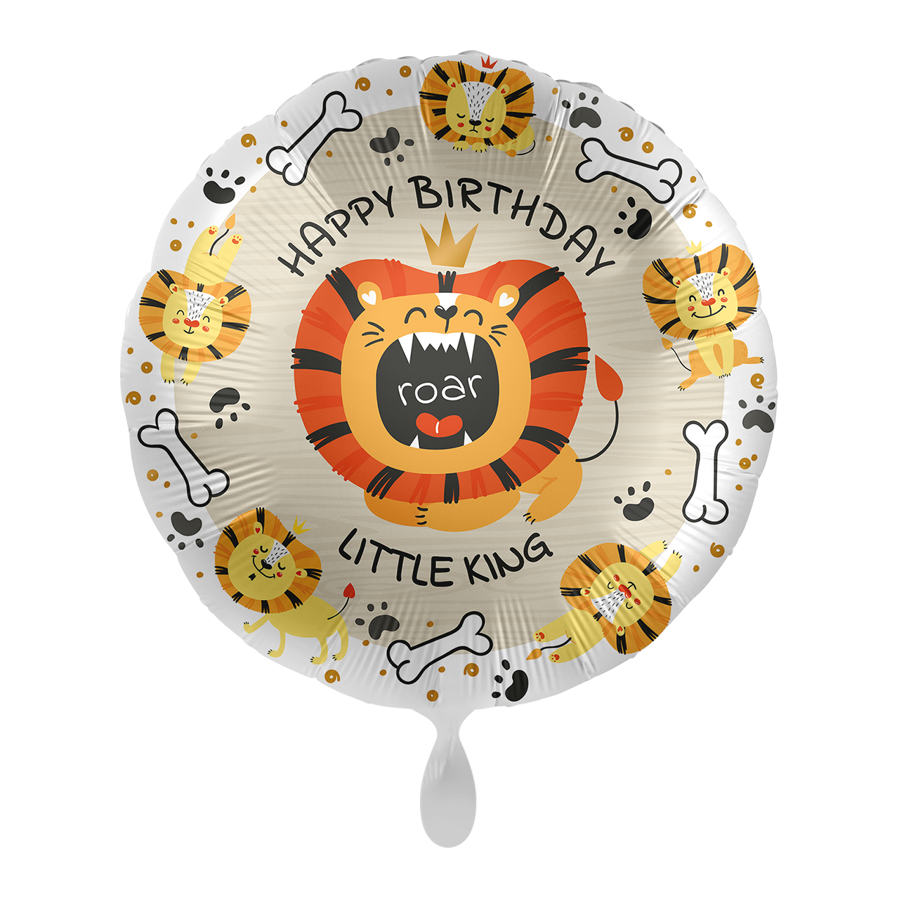 Löwe "Happy Birthday Little King" Rund