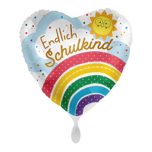 Regenbogen "Endlich Schulkind" Herz