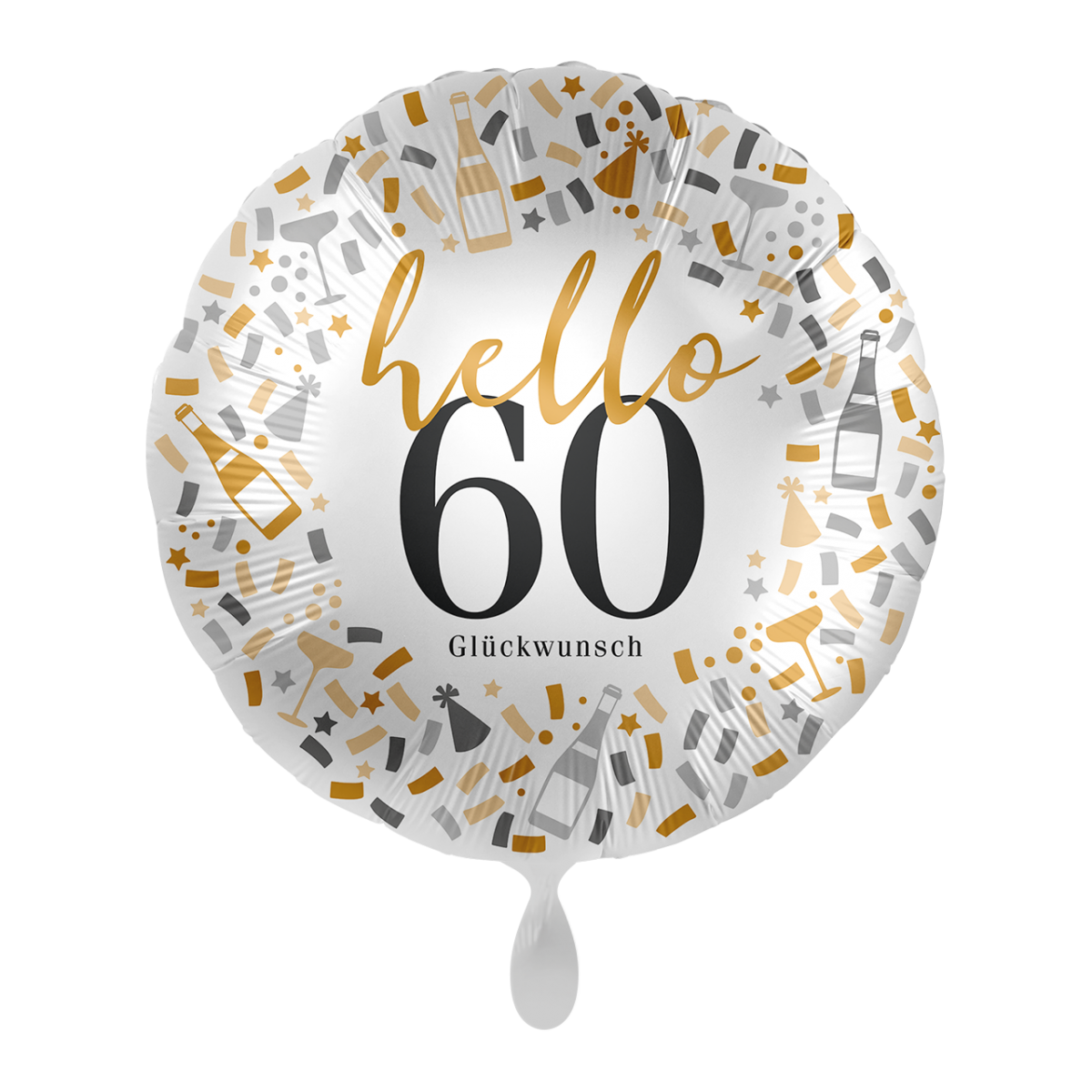 Party "Hello 60 Glückwunsch" Rund