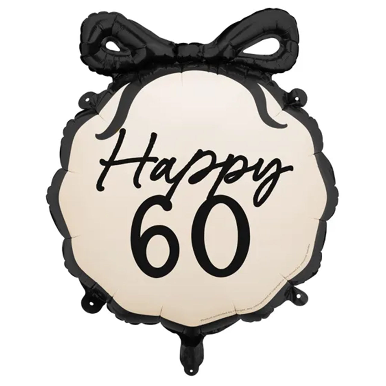 Schleife "Happy 60" Folienballon