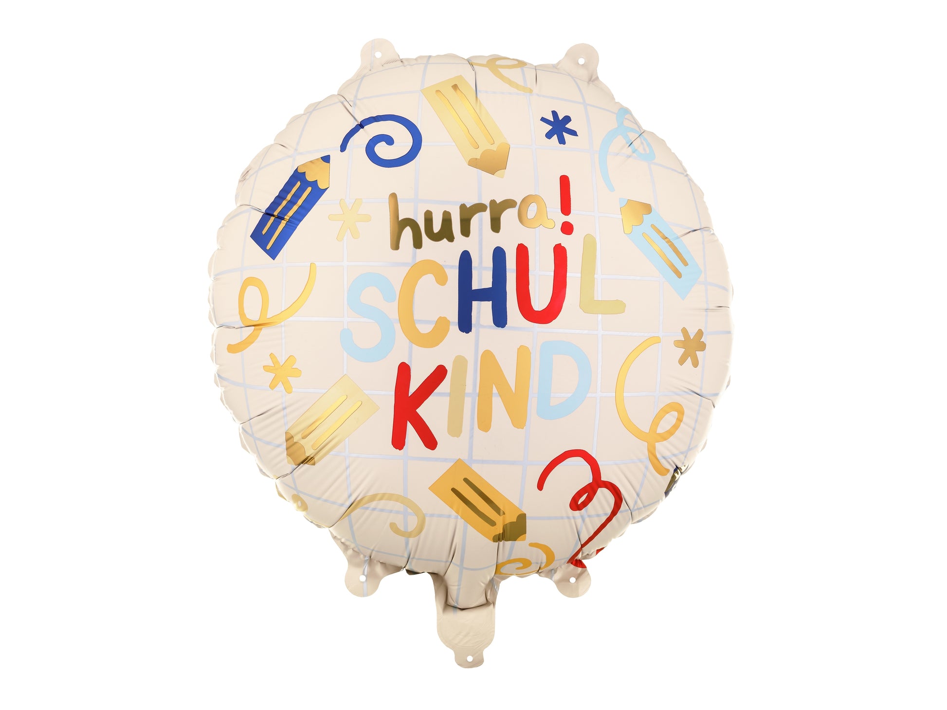 "HURRA Schulkind" Kariert Rund