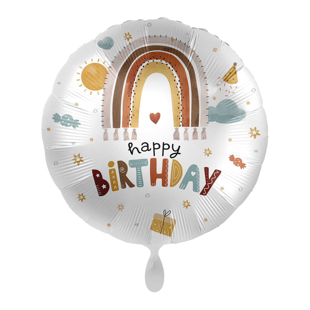 Rustic Rainbow "Happy Birthday" Rund