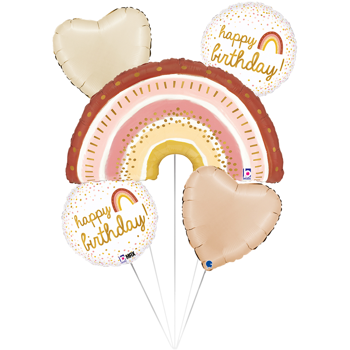 Boho Rainbow Happy Birthday SET